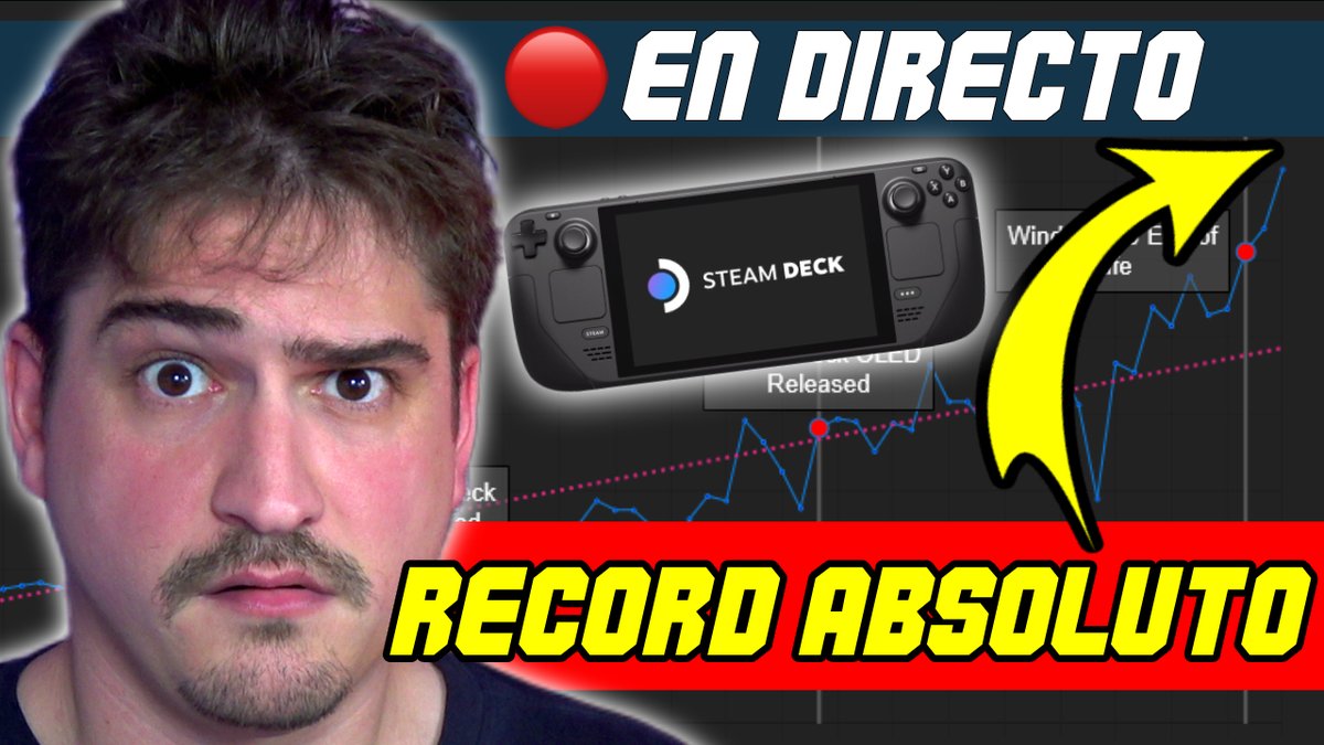 HandleDeck's tweet photo. ¡En DIRECTO en 10 minutos! STEAMOS... NUEVO RECORD ABSOLUTO | Nueva Legion GO con STEAMOS  y más! 👉https://t.co/ZgliHQ0gTF https://t.co/61cxXzDXSG
