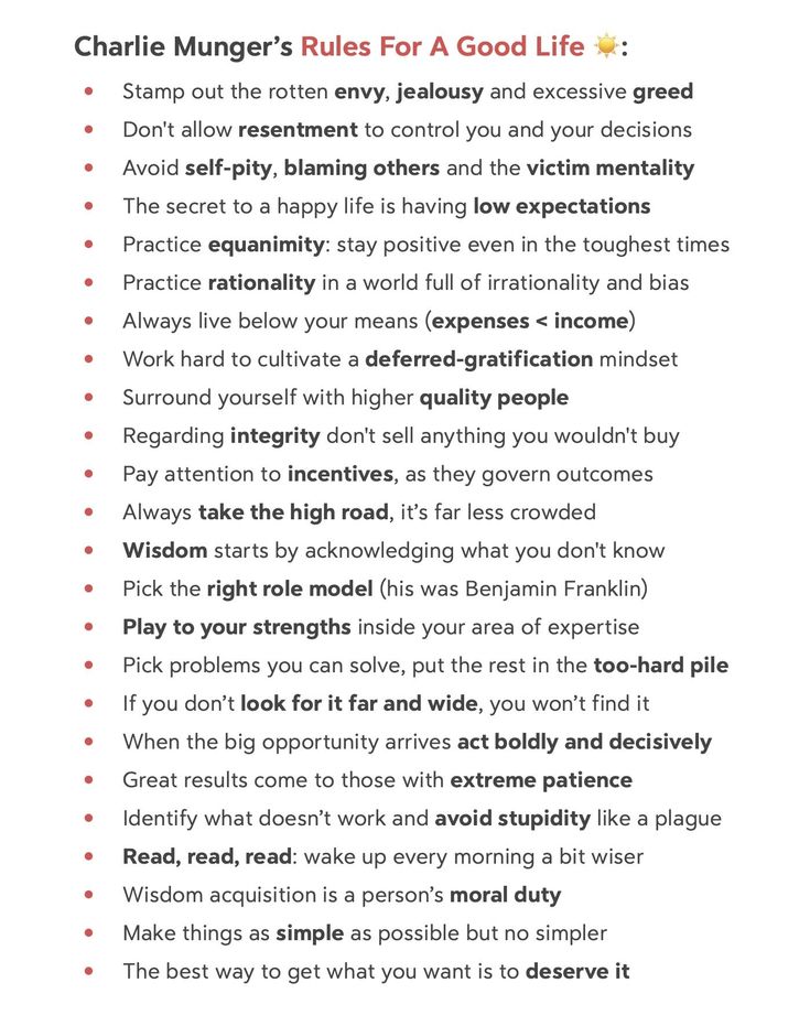 Charlie Munger’s Rules for a Good Life