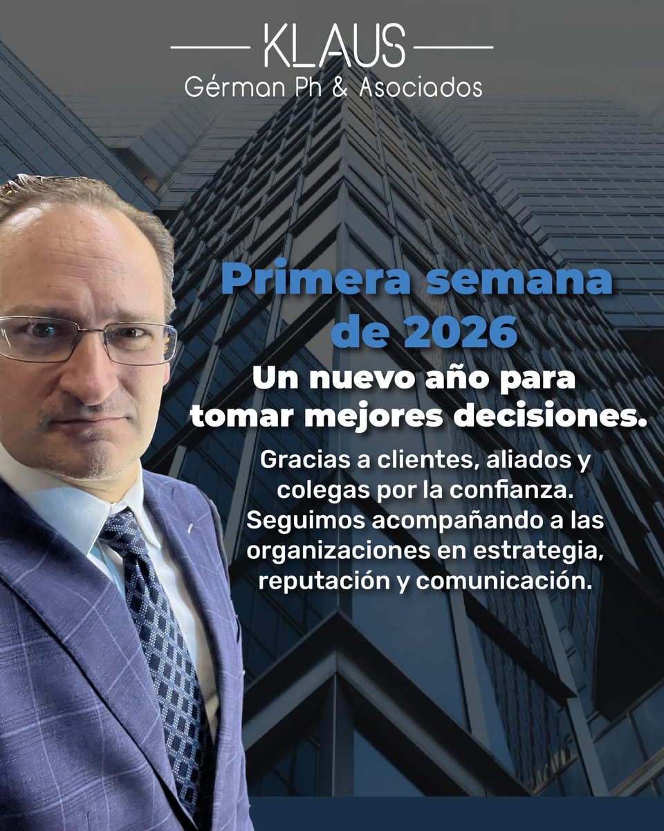 Comenzamos 2026 con energía renovada y foco estratégico.

Gracias a quienes confían en nuestro trabajo y comparten la visión de construir organizaciones más sólidas, responsables y preparadas para el futuro.

Conoce más: klausgermanph.com