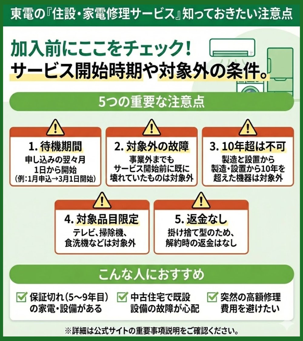 ドラム式は壊れやすいだのなんだの、家電の故障を気にしている人は東電の家電保険を知ってて損はない
・保険料は月額300円〜680円と安い
・日本国内で修理可能なメーカーの機器・製品ならOK
・中古品もOK（設置購入or製造10年内）
・最大50万円/回まで、何台でも何回でも補填