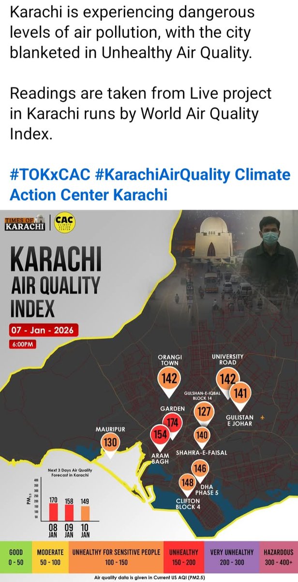 RashidaAnjar's tweet photo. @amberdanishh Air quality index - Karachi But padel court business is necessary 24/7 in place of mature trees. Shame. @murtazawahab1 https://t.co/k2dbu9P0bD