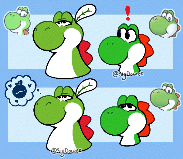 SigDowee's tweet image. He thinks it makes him look wise lol 
#Yoshi #Nintendo
