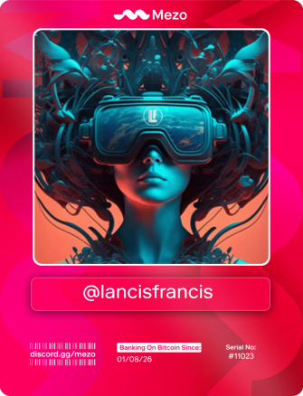 lancisfrancis20's tweet photo. Claimed my @MezoNetwork Bankcard.

Early access to The Bitcoin Banking Experience.

Get yours at the #bankcard channel 👉 https://t.co/P1ceamIVgt https://t.co/aWaioSqoOr