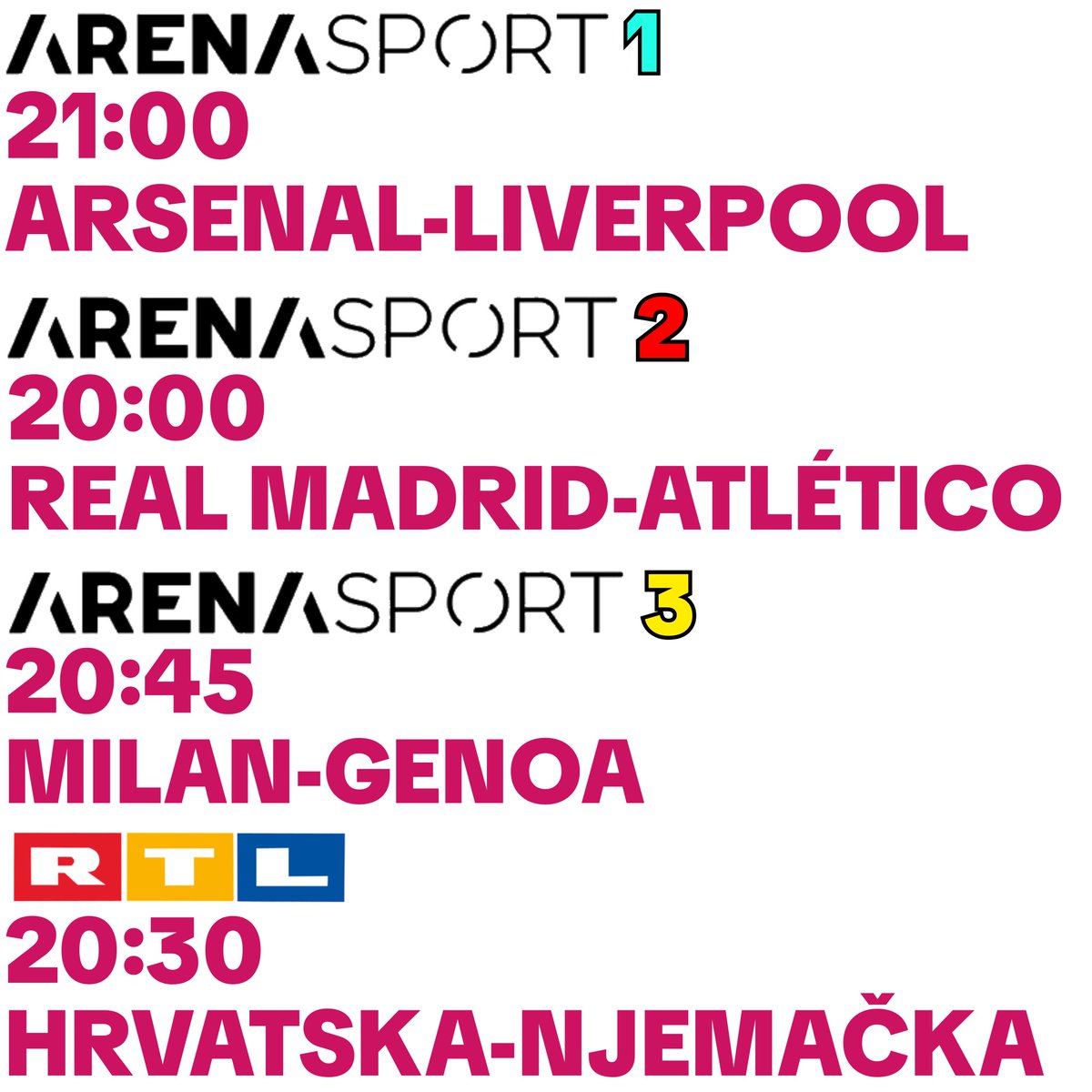 _andrej45's tweet image. Možda sam trebao napraviti anketu i pitati "što gledati večeras?", ali nema potrebe jer ionako znam da ću gledati sve po malo. 😁