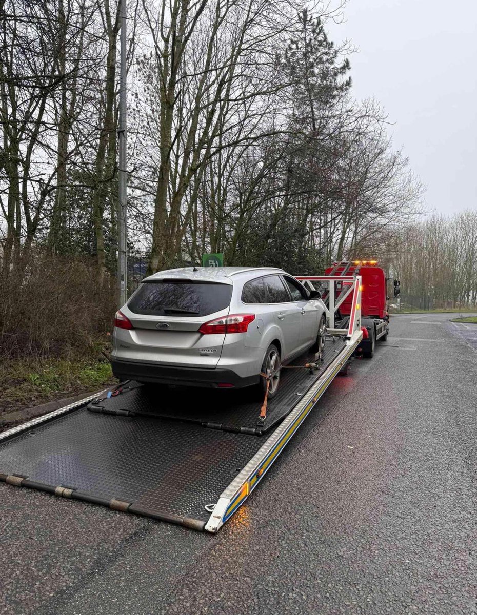 StaffsRCT's tweet image. Vehicle seen travelling Northbound on the M6. Officers safely stopped the vehicle at Stafford Services due to it showing as outstanding stolen from Manchester in 2024. Vehicle #seized and details passed to relevant police force