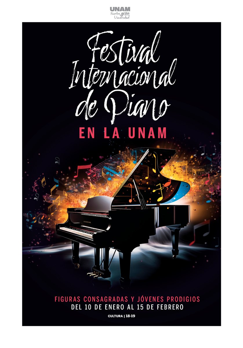 PrensaUnam's tweet photo. #Contraportada Festival Internacional de Piano en la UNAM. @Gaceta_UNAM > https://t.co/pSjivFAFcm https://t.co/NRDjALqbbA