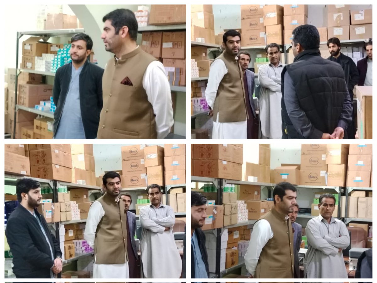 ڈپٹی کمشنر چاغی جناب عطاء المنعم نے پی پی ایچ آئی آفس کا دورہ کیا انہوں نے اسٹاف کی حاضری چیک کی اور مختلف شعبہ جات کا معائنہ کیا بعد ازاں انہوں نے میڈیکل اسٹور کا بھی دورہ کیا اور وہاں موجود ادویات کا جائزہ لیا
<a href="/AttaUlMunim13/">Atta ul munim</a> 
<a href="/dpr_gob/">Govt. of Balochistan</a> 
<a href="/nizamrahim3/">Nizam Rahim Baloch</a>