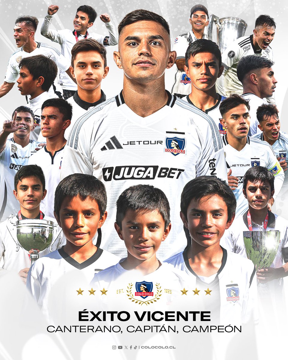 ¡𝐄́𝐱𝐢𝐭𝐨 𝐕𝐢𝐜𝐡𝐨 𝐪𝐮𝐞𝐫𝐢𝐝𝐨! ⚪⚫
Formado en casa, dejaste huella defendiendo estos colores con el compromiso y orgullo que solo un colocolino puede tener. 

Llegaste como un niño con un tremendo futuro, creciste con ADN albo y hoy te vas como referente de este club y