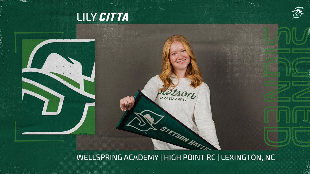 Introducing our latest signee, Lily Citta! From Wellspring Academy, Lexington, NC, she's ready to row with us at Stetson. We're excited to have you on the team!