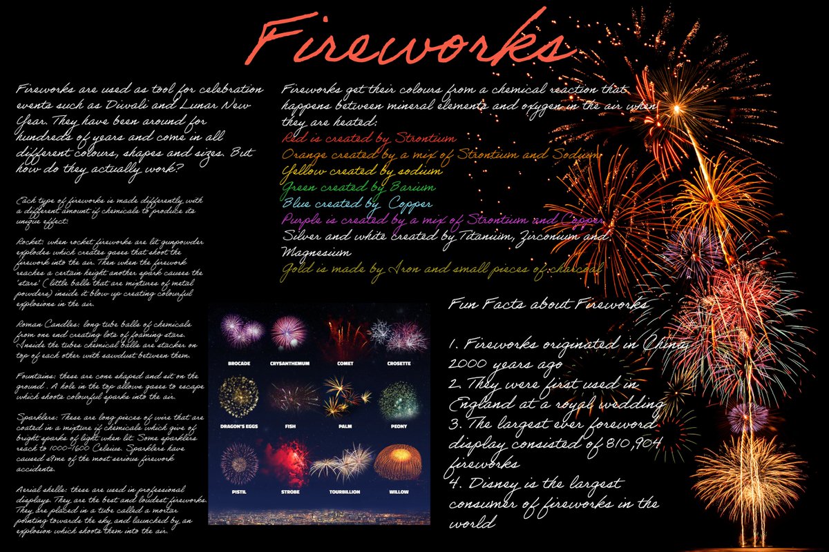 BGS_STEM's tweet photo. Ayesha #BGSYear10 has made a fantastic poster about the Science of fireworks, inspired by Diwali celebrations #BGSSTEM. This is for her Gold STEMM Award. https://t.co/buOgEIgjGu