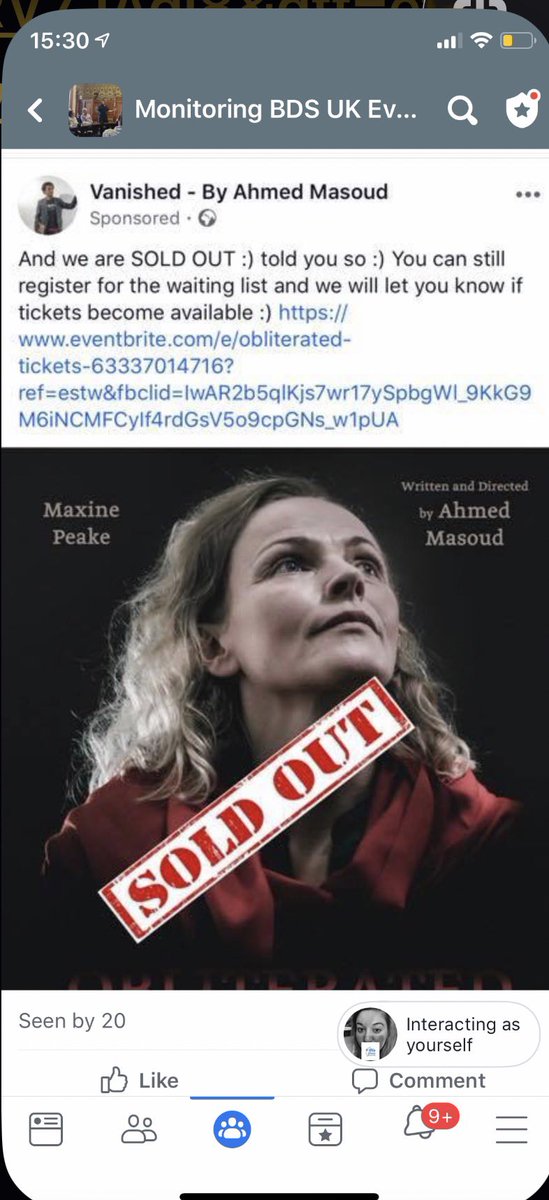 AntisemitismEye's tweet image. Was watching Anne about the hillsborough disaster a mother who fought to get justice then realised that Maxine Peake who plays her was a part of an antisemitic anti israel stunt  by Amnesty international who put on a fake play against Israel sold tickets that didn't exist . In…