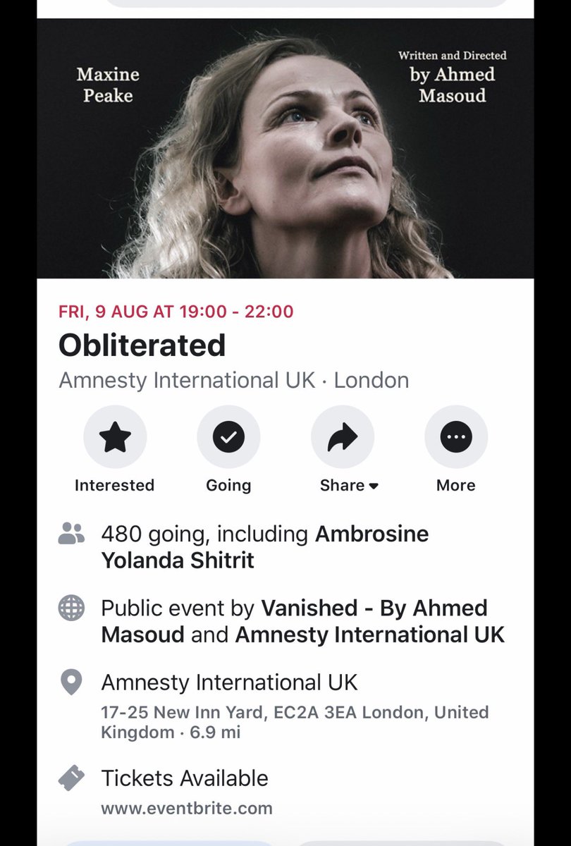 AntisemitismEye's tweet image. Was watching Anne about the hillsborough disaster a mother who fought to get justice then realised that Maxine Peake who plays her was a part of an antisemitic anti israel stunt  by Amnesty international who put on a fake play against Israel sold tickets that didn't exist . In…