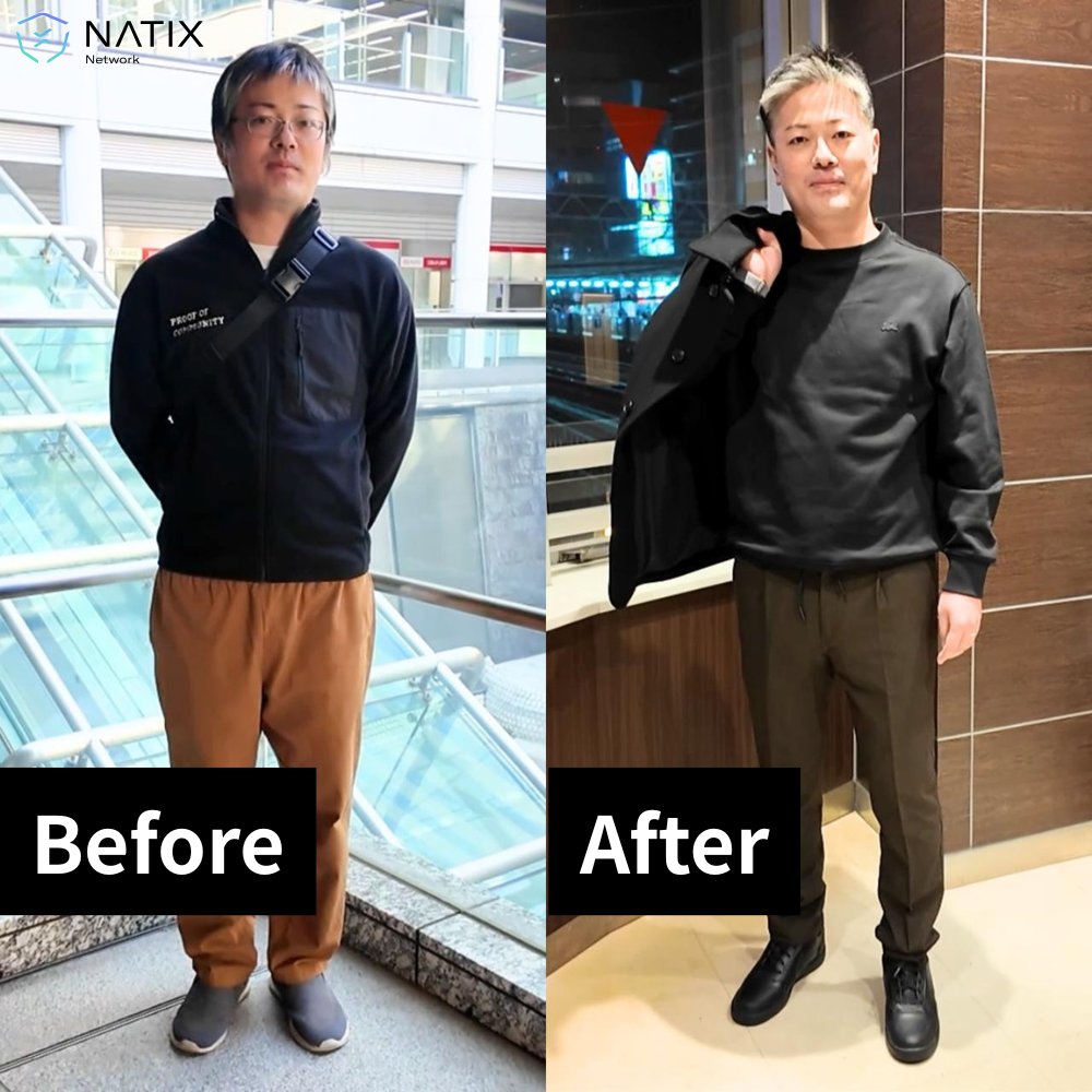 Natix(<a href="/NATIXNetwork/">NATIX Network</a>)のDrive to earn企画で冴えないおじさん変身企画してきました🚗

めっちゃ良くなったでしょ！！！
GIRLS ONCHAINプロデュースです😍