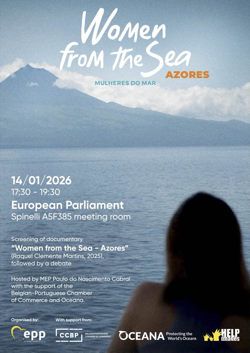 🌊Join us for a special screening of Women from the Sea, hosted by MEP <a href="/PNCabral/">Paulo Nasc. Cabral</a> with the support of Oceana, followed by a debate with <a href="/VeraMPCoelho/">Vera Coelho</a>.

📅 14 January 2026
🕒 17:30 - 19:30 
📍 European Parliament, Brussels
✅ Register here: forms.gle/jdvren3KS6efEP…