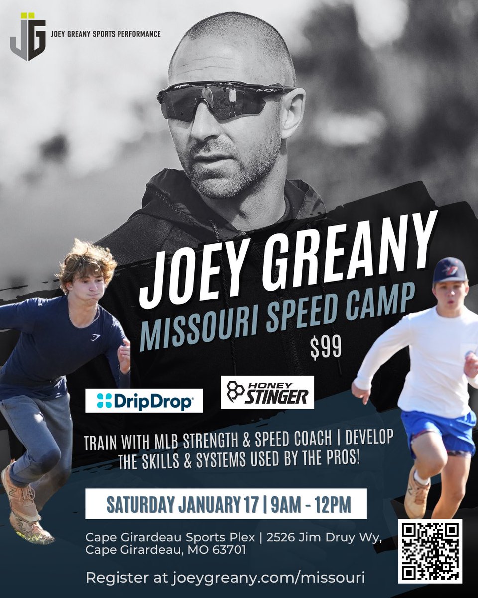 Get Ready, Missouri! 🚀

January 17th 2026, athletes ages 10-18 will have the chance to level up their speed, strength, explosive power, and overall athleticism at our Youth Speed Training Camp.

This camp is built to make you faster, stronger, and more explosive so you can have