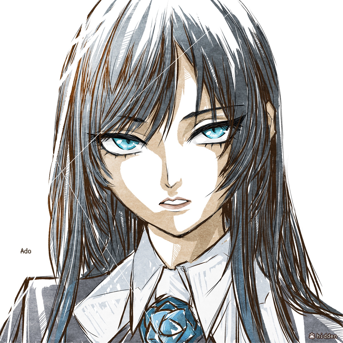 Adoart 「1月10日は Adoさん()の活動開始記念日 #Adoart ▽2025,01,」|𝒉𝒊𝒅𝒅𝒆𝒏のイラスト