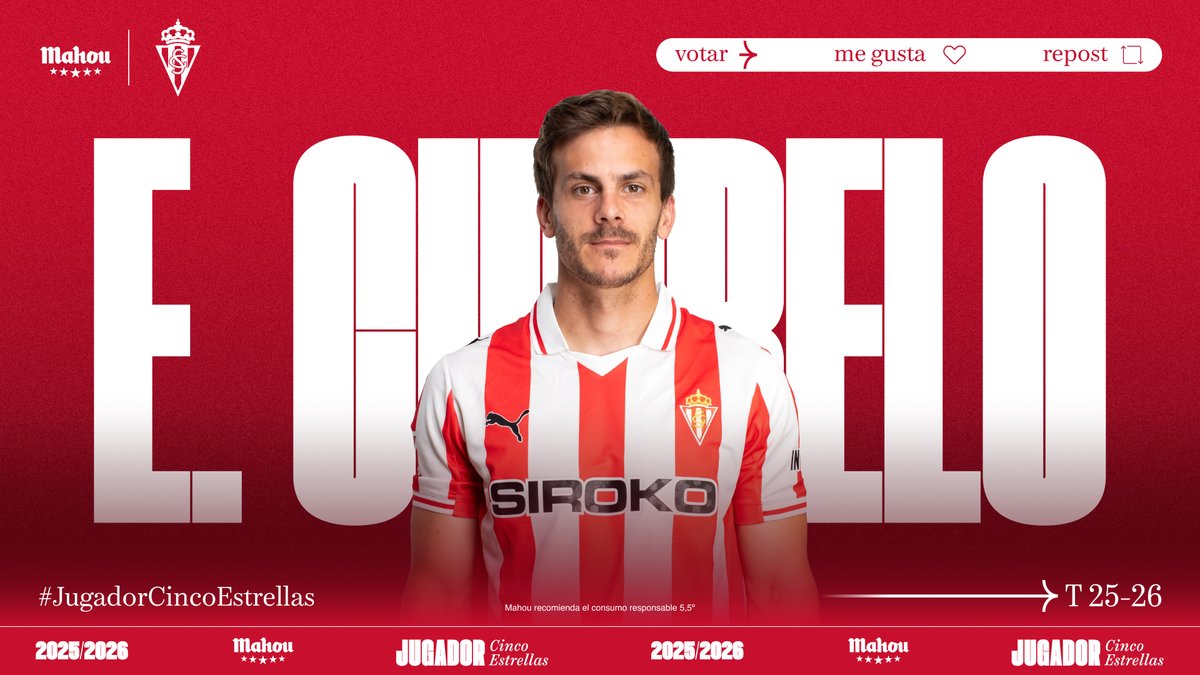 RT o MG si crees que Curbelo ha sido el #JugadorCincoEstrellas del <a href="/RealSporting/">Real Sporting</a> en diciembre. (5/5)