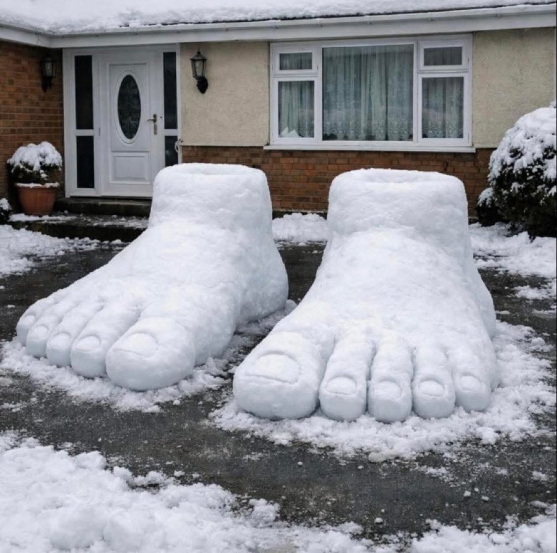 Two feet of snow in Scotland.
