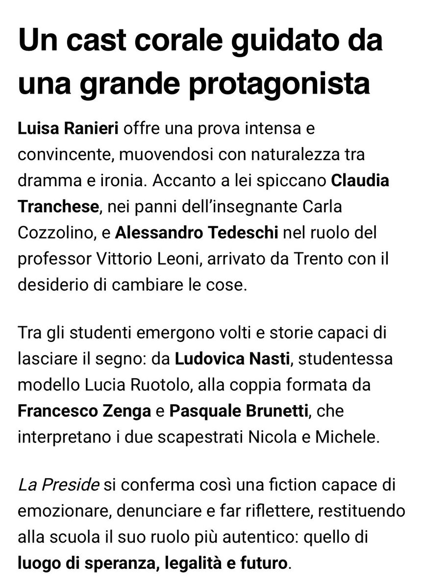 Lunedì 12, alle 21:30 su <a href="/RaiUno/">Rai1</a> ❤️ #lapreside #LaPreside #profcarla