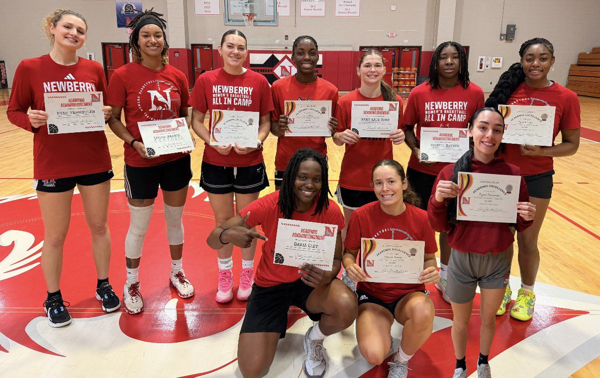 Newberrywomenbb's tweet photo. 🎉📚 Congratulations to our academic scholars! These players are absolutely crushing it in the classroom! Hard work, discipline, and excellence on full display academics matter, and these scholars went ABOVE and BEYOND! Keep shining! https://t.co/sgcxi4M32L