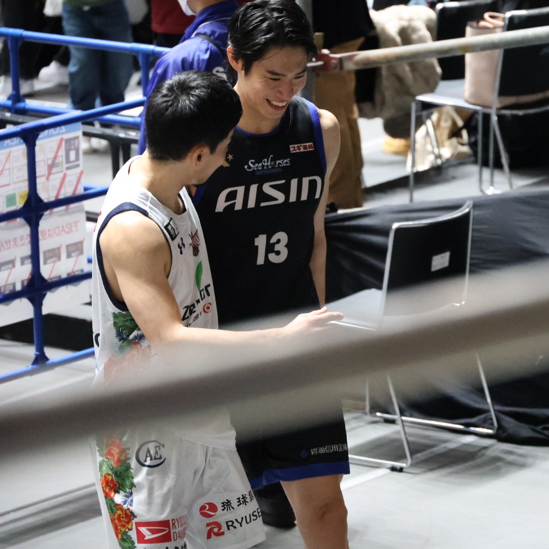 試合後のすっさんと隆一さん😊