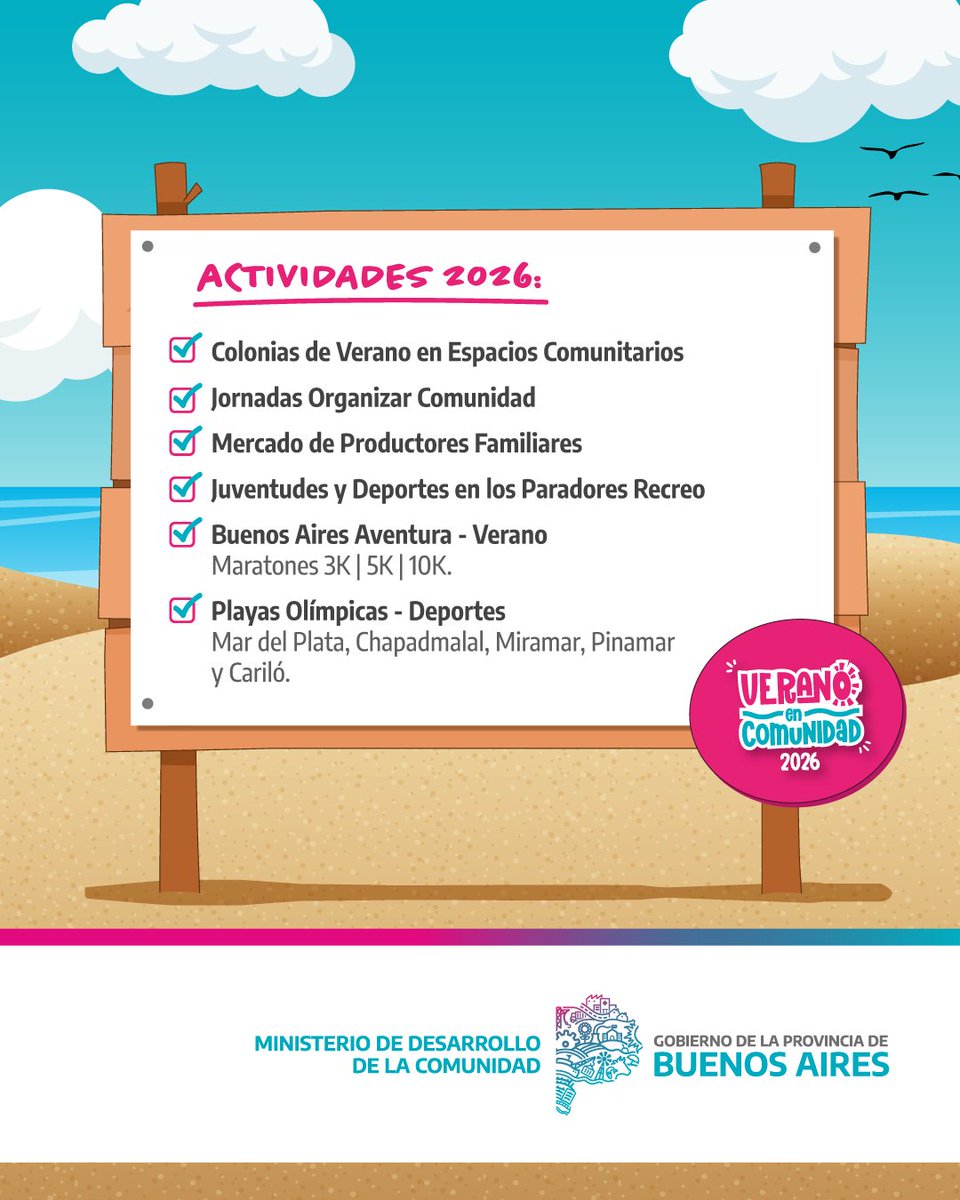larroqueandres's tweet photo. Comparto las actividades que desde el @MinDesarrolloBA estaremos llevando adelante en distintos municipios en el marco del programa Verano en Comunidad.

Para conocer más ingresá en https://t.co/5SwLgCkQWa https://t.co/tKjt1vqze4