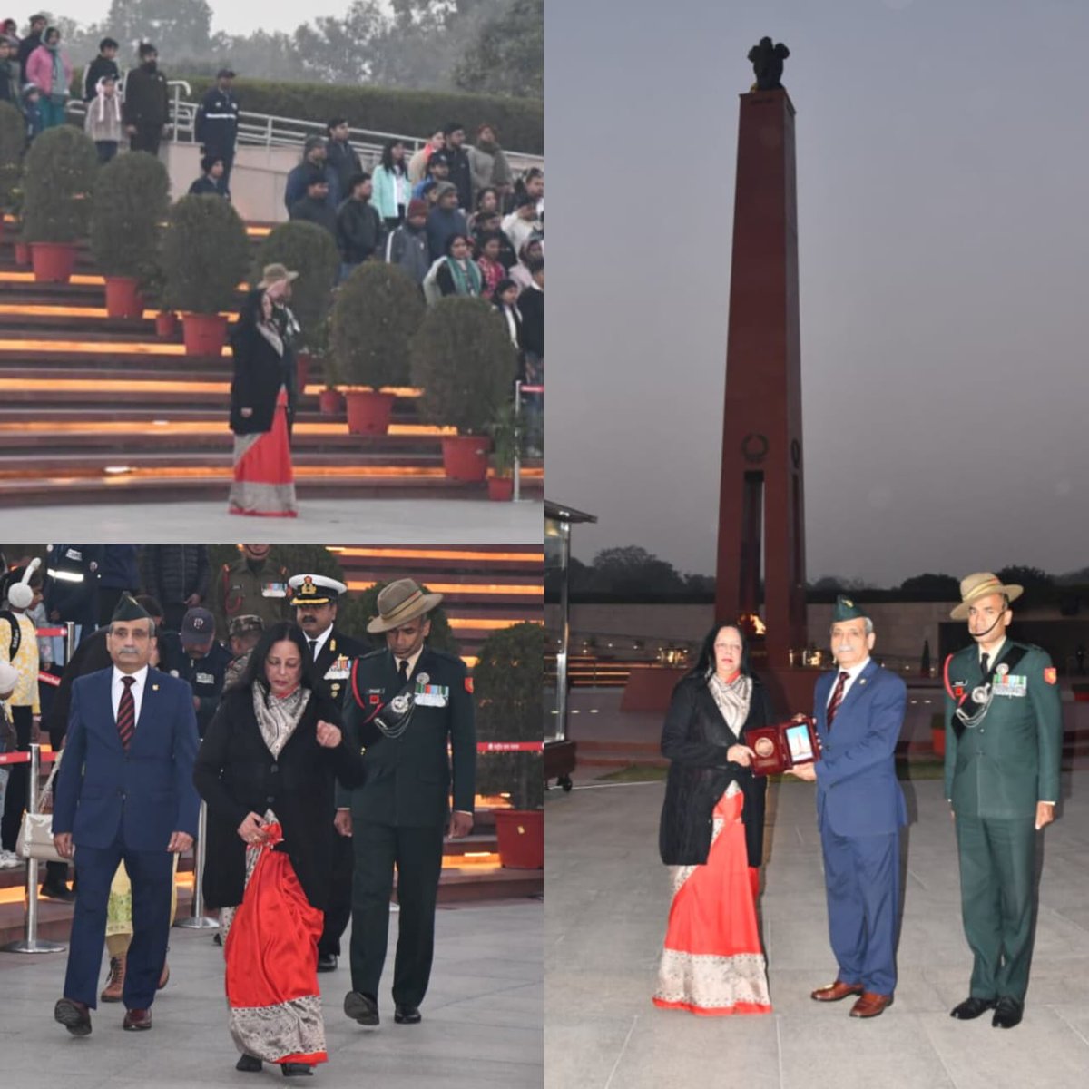 On 09 Apr 1993, Maj Kamal Kalia, SC, showed ustute professionalism while countering the ULFA Insurgents in #Assam. He killed them before making supreme sacrifice. His wife, Mrs Archana Kalia, paid homage at #AmarJawanJyoti. Salute to the brave.
