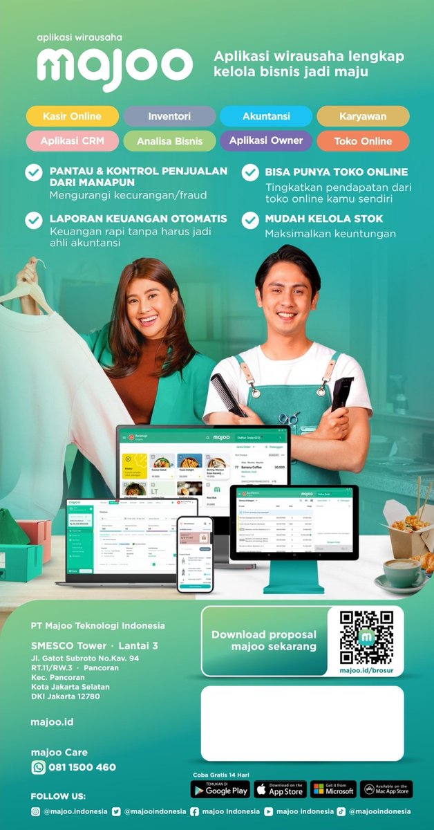 limrymmm's tweet photo. Yg lagi nyari aplikasi kasir, dm aja ya
Promo kasir majoo untuk januari mantep lahh 
#kasir #aplikasikasir #Retail #fnb #jasa #umkm https://t.co/BWhR9V9iyl