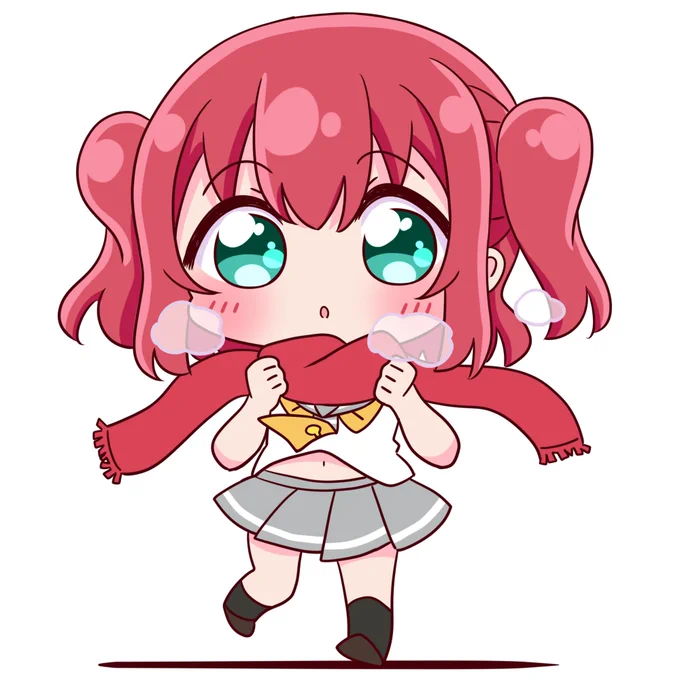 夏服とマフラー