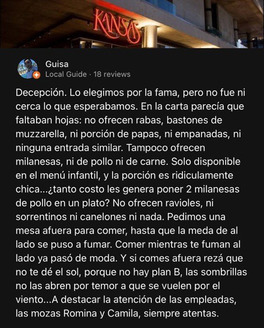porquetendencia's tweet photo. "Kansas":
Por los comentarios sobre una reseña de ese restaurante https://t.co/pCbqZwBfG3
