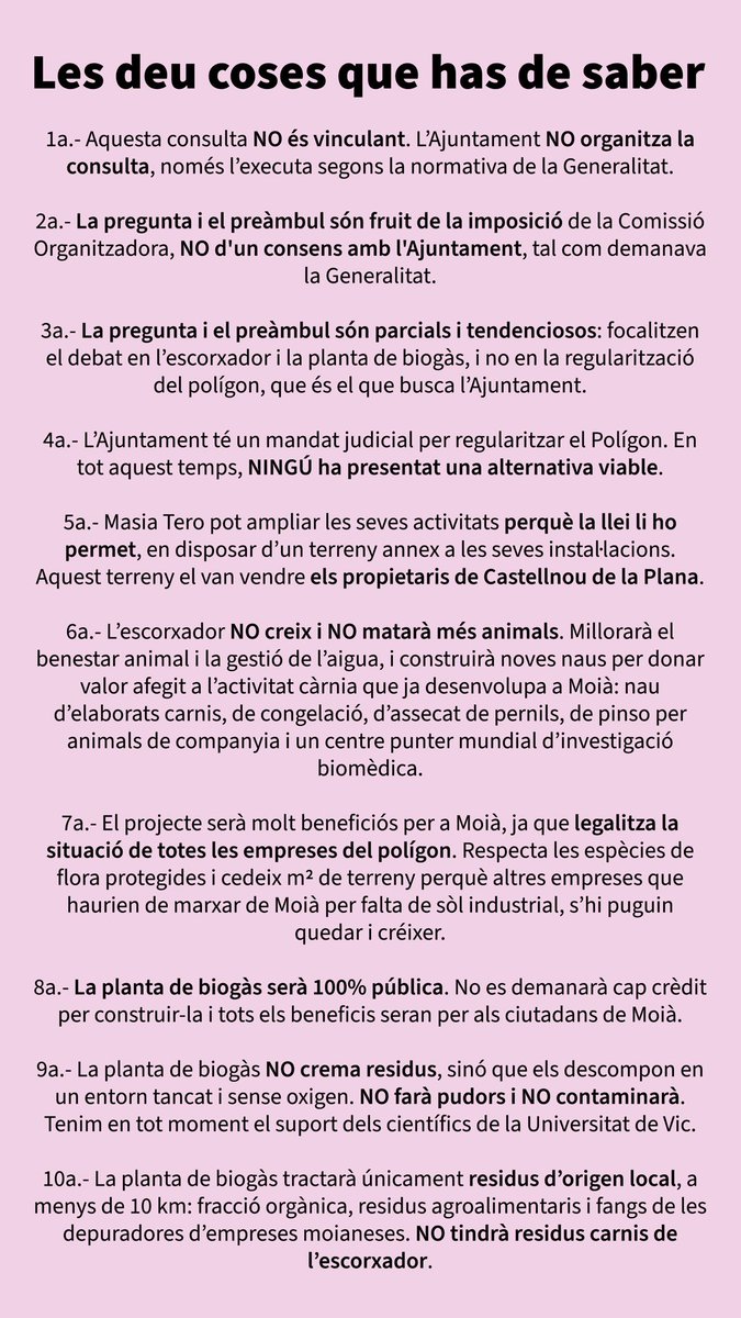 Consulta ciutadana. 
Sí però no així.
10 coses que has de saber.