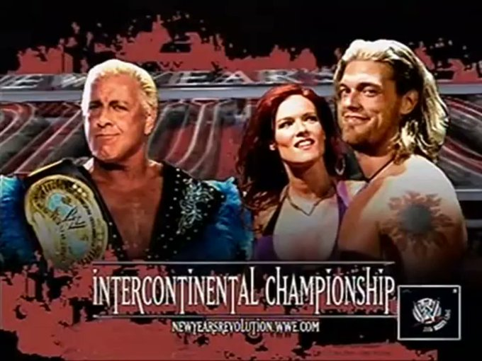 wrestle_hist's tweet photo. 1/8/2006
Ric Flair defeated Edge by disqualification to retain the Intercontinental Championship at New Year's Revolution from the Pepsi Arena in Albany, New York.
#WWE #NewYearsRevolution #RicFlair #TheNatureBoy #Edge #AdamCopeland #Lita #IntercontinentalChampionship https://t.co/QZ6npHCRRg