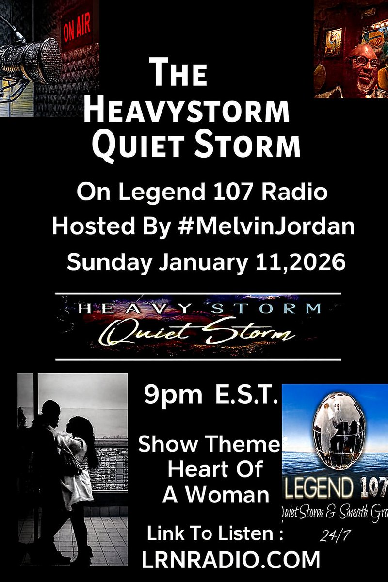 <a href="/Legend107Radio/">Legend107Radio</a> Sunday 1/11/26
Hosted By <a href="/melvinjordan71/">MELVIN JORDAN</a> 
Show Theme : #HeartOfAWoman 
Showtime 9pm EST  Links : lrnradio.com
