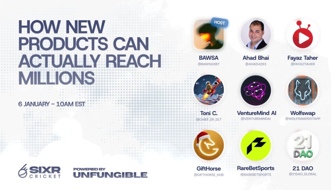 Pejunlin's tweet image. Excited about @SIXR_cricket
The first Web3 cricket ecosystem on TON blockchain: play-to-earn six-hitting gameplay, NFTs, digital collectibles &amp;amp; true ownership.  Icon Player: Legend Chris Gayle!  With 2.5B+ global cricket fans + seamless Telegram integration, huge adoption…