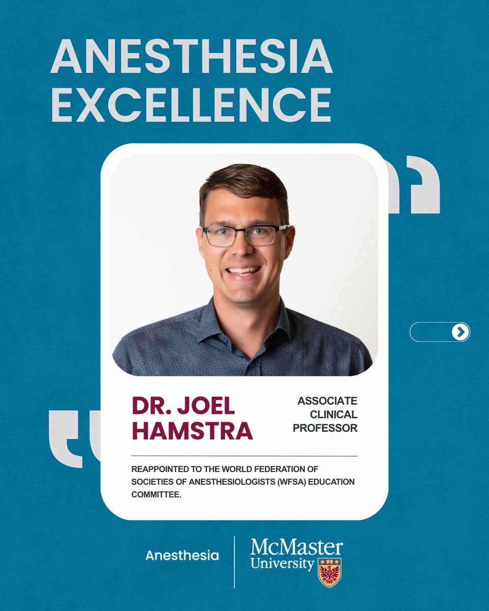 McMaster Anesthesia tweet media