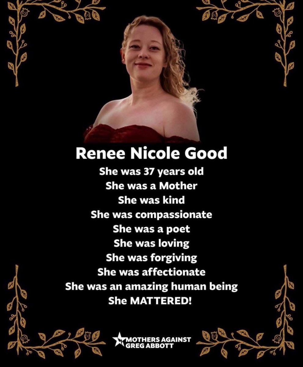 RIP Renee Nicole Good. 😢😢💔