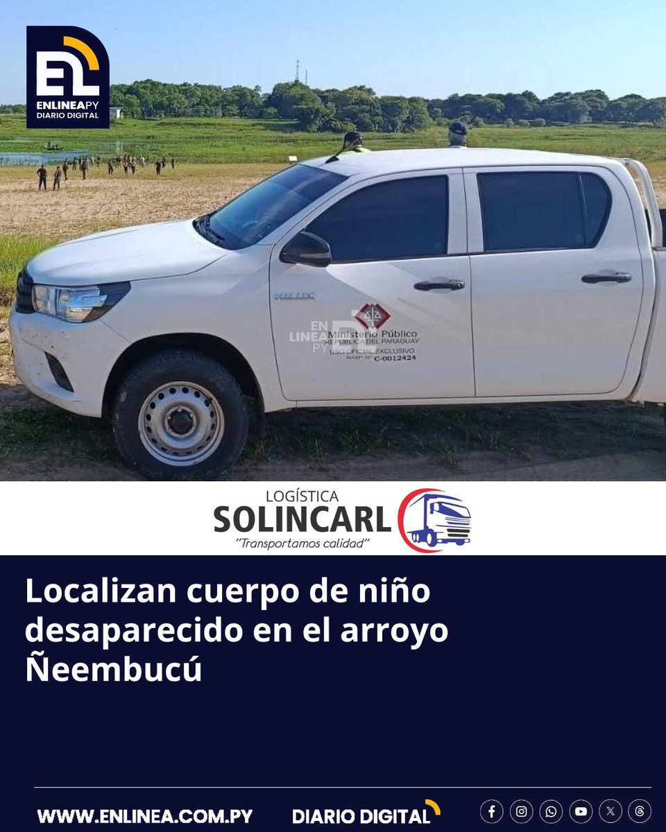 El agente fiscal Federico Solano López confirmó el hallazgo del cuerpo sin  vida de un menor de 11 años, con diagnóstico de autismo, en aguas del  arroyo Ñeembucú, en la ciudad de
