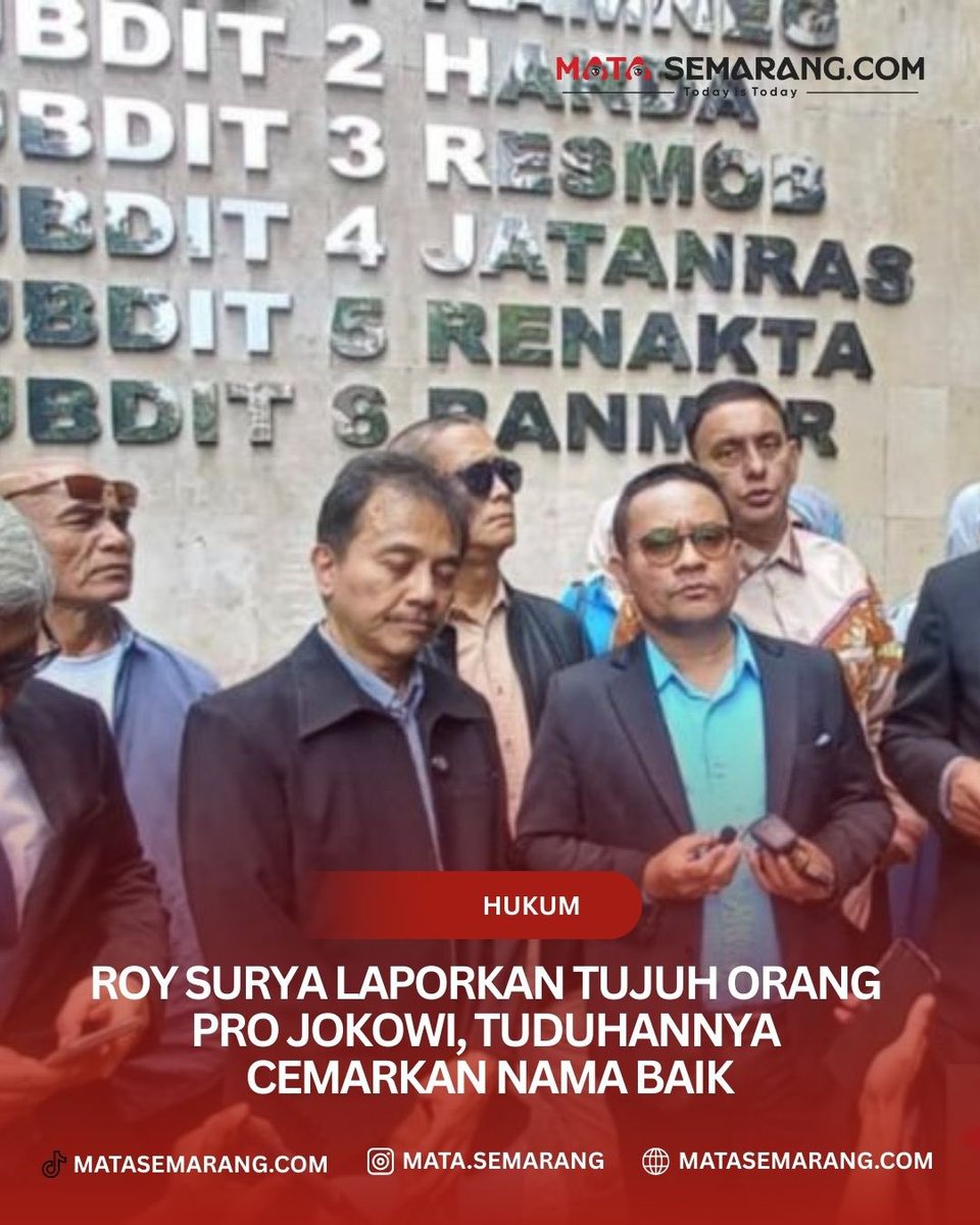 Roy Surya Laporkan Tujuh Orang Pro Jokowi, Tuduhannya Cemarkan Nama Baik matasemarang.com/roy-surya-lapo…