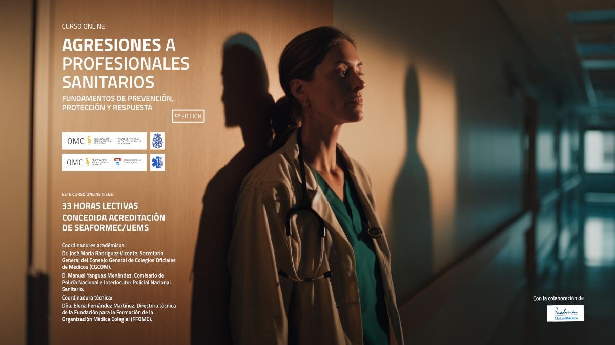 FFOMC's tweet image. Te recordamos el la 5ª edición del curso online de Agresiones a Profesionales Sanitarios. 

➡️Las agresiones a profesionales sanitarios son un grave problema, que no sólo daña al médico.

ffomc.org/formacion/curs…