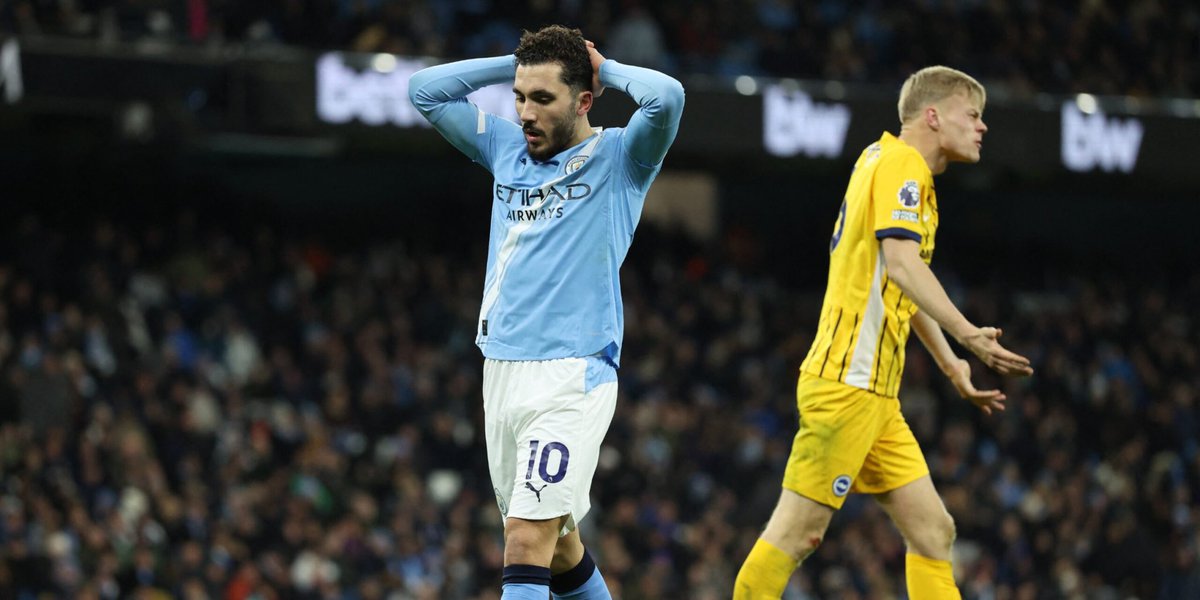 Mais uma desilusão do Manchester City para começar o novo ano com um empate em casa com o Brighton. 

Tão longe do líder Arsenal.
#MCIBHA #BURMUN