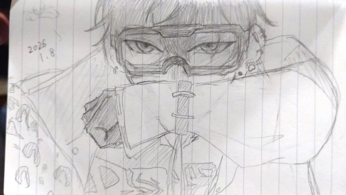 Yoiyami61ryuu's tweet photo. 今年初描き🤝 https://t.co/uoUZDOPwNv