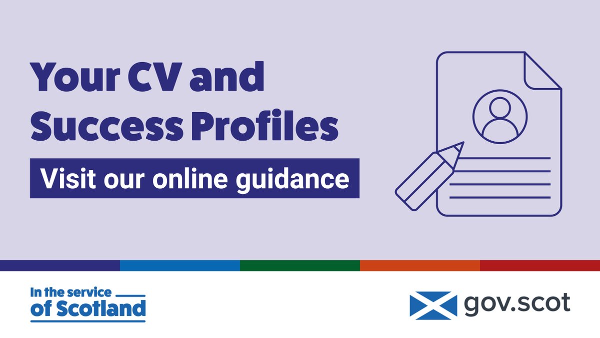 scotgovjobs's tweet photo. Your CV will be assessed against the #SuccessProfiles criteria in the job advert.
This is where you can summarise your education, work history, technical skills and your experience.
We’ve got lots of guidance on our website to help you write your CV:
https://t.co/K7udwHcnFA https://t.co/YLg2K0tfh2
