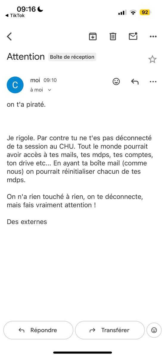 j'ai reçu ce mail je me suis dis c'est grave gentil de leur part, c'est pas là je viens de voir ils m'ont inscrit sur un site de rencontre ???