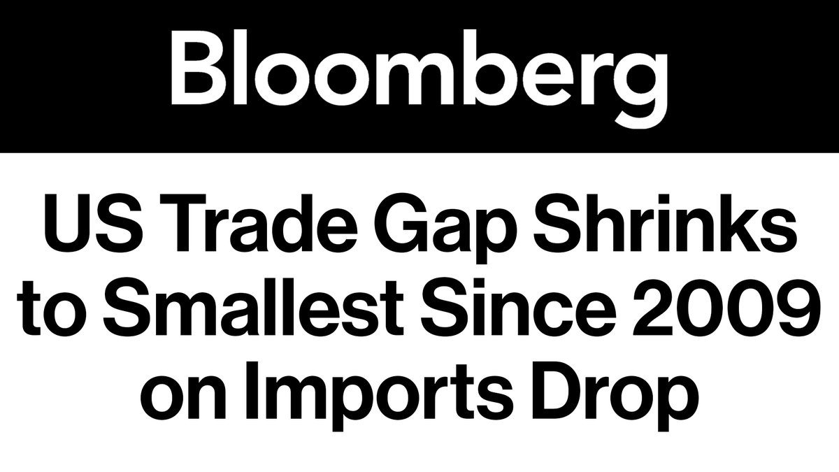 RapidResponse47's tweet image. NEW: US Trade Gap Shrinks to Smallest Since 2009