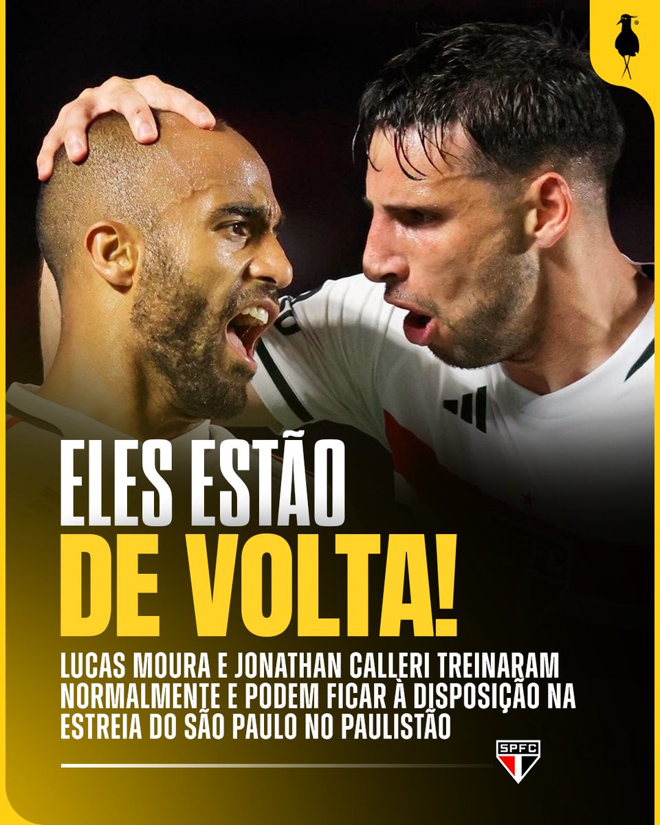 CT DA BARRA FUNDA TEM BOAS NOTÍCIAS PARA A ESTREIA 🇾🇪⚽

Lucas e Calleri treinaram normalmente, sem restrições, e estão à disposição de Crespo para a estreia do São Paulo no Campeonato Paulista neste domingo.