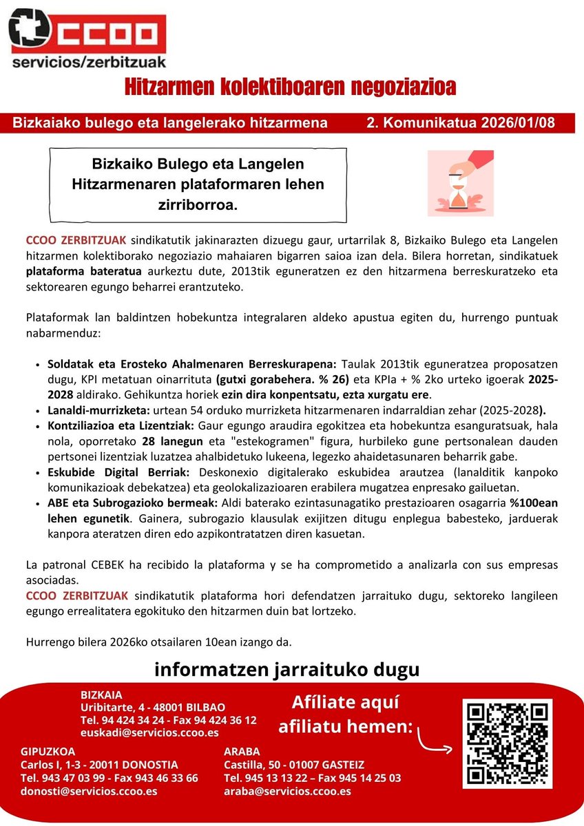 Zerbitzuak CCOO tweet media