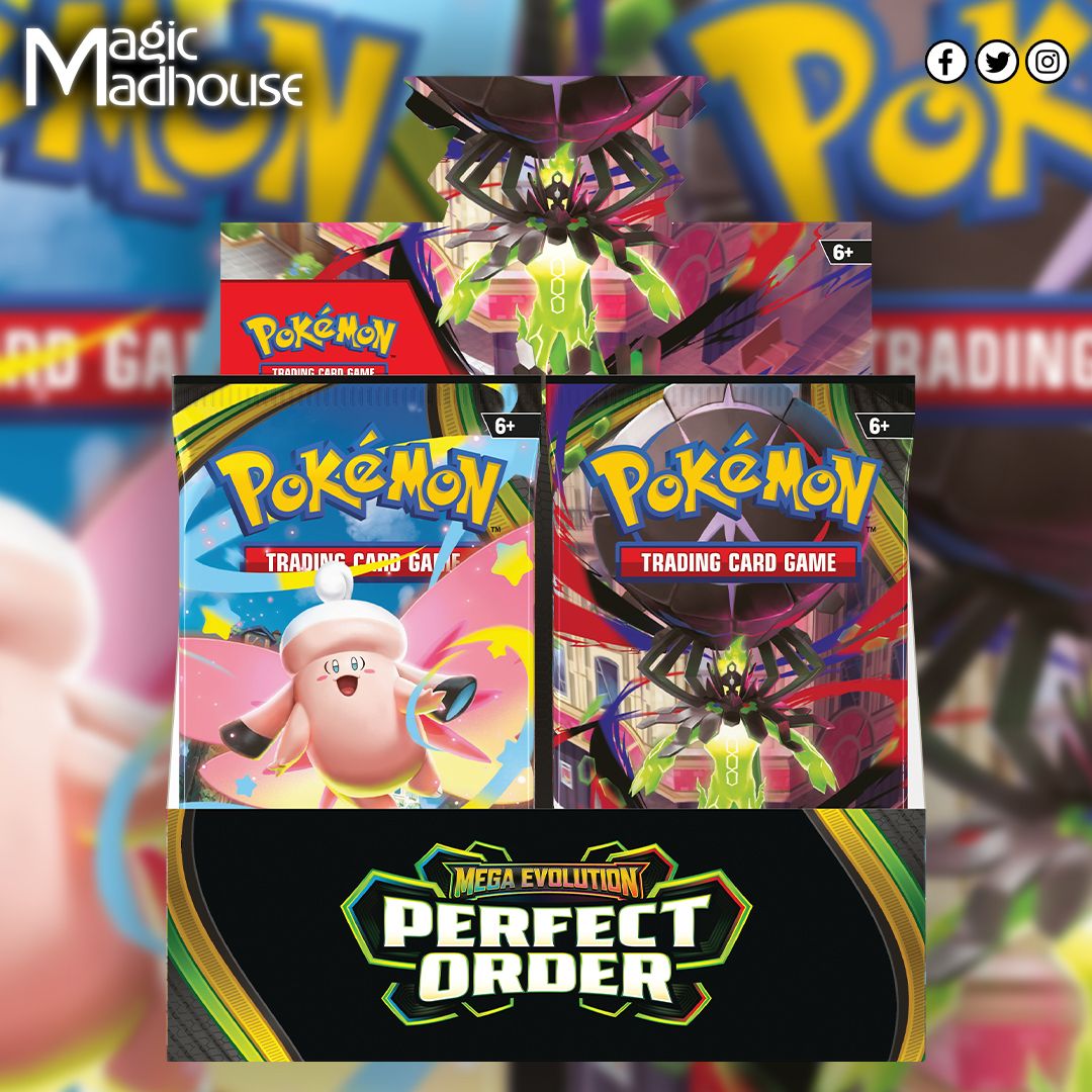 magic madhouse pokemon booster box Pokmon TCG: Mega EvolutionPerfect Order Display TCGSPY Pokemon TCG: Mega Evolution Half