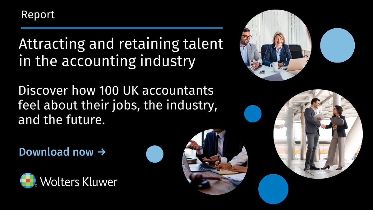 Are you attracting and retaining the top talent in the industry at your company?

If not, our report will reveal how to hire them. And if you are, you'll learn how to keep them around.

Download now: wolterskluwer.com/en-gb/expert-i…

#WoltersKluwer #WKUK #Talent #Recruitment #Accounting
