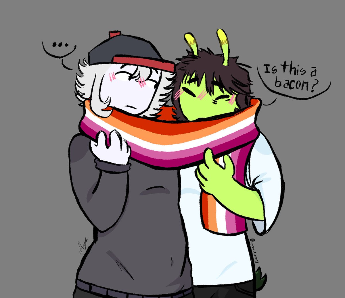 lemmy_len's tweet photo. my wife n me, if u care!
#lesbian #arttwt #draw #digitalart #love https://t.co/FqUO9EwGNn