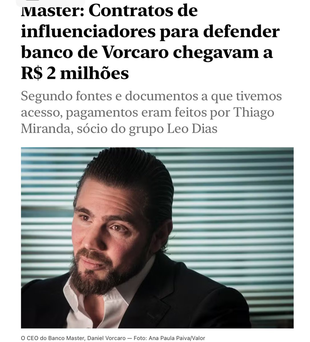 Nenhum analista CNPI na lista de influencers beneficiados pelo Banco Master. 

A classe de analistas do Brasil sai fortalecida. 

Orgulho de fazer parte desta classe de profissionais. 

É nessas horas que o investidor percebe o valor de seguir as orientações de um profissional